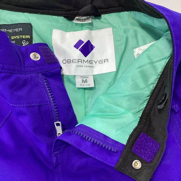 Obermeyer Ski Pants Purple Size Teen M 10-12 Cinch Waist - Picture 4 of 15